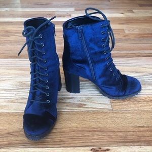 Blue Velvet booties